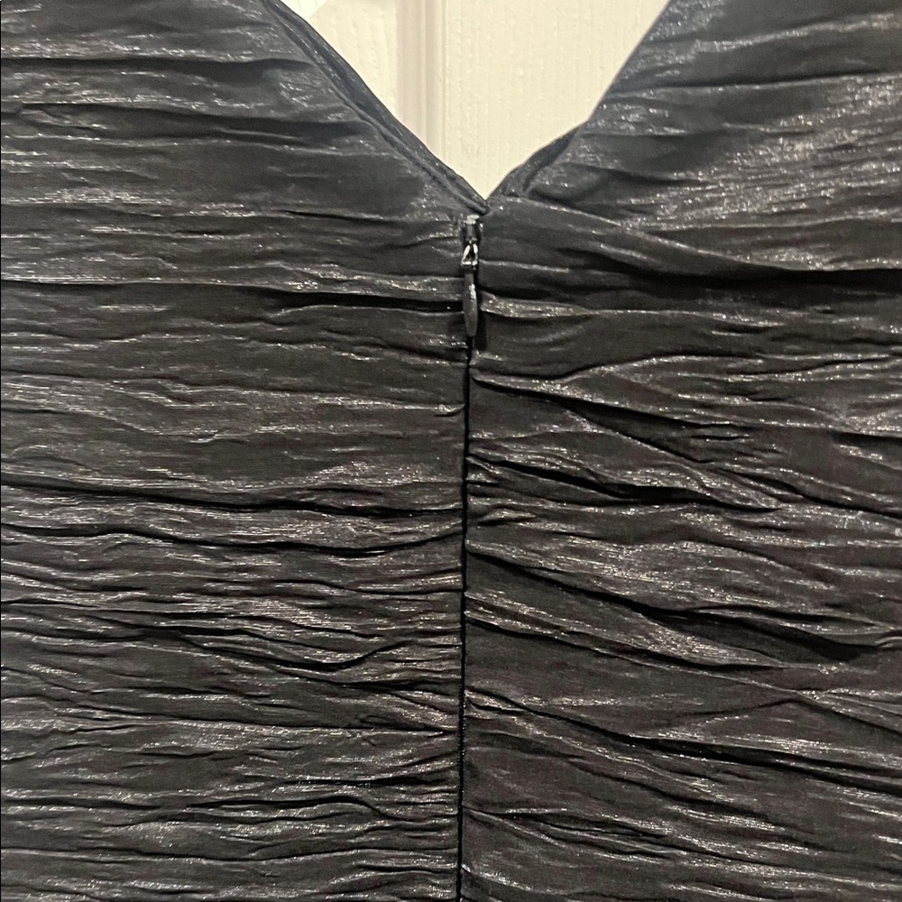 S.L. Fashions Elegant Black Ruched Midi Dress - Picture 10 of 12